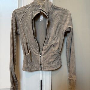 lululemon Beige Ribbed Jacket